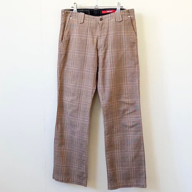 애드윈 503 체크팬츠
