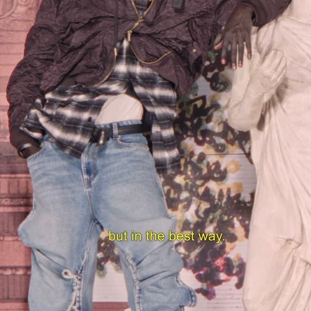 H&M x 글렌 마틴스 포일드 봄버 자켓 다크 브라운