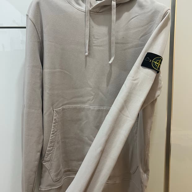 스톤아일랜드 베이지 후드티 xl
