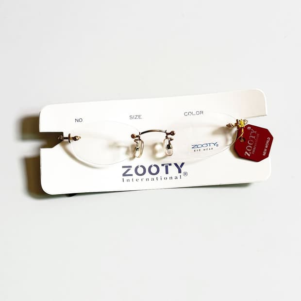 ZOOTY 골드 오벌 무테 메탈 프레임 빈티지 안경