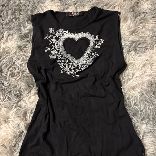 Y2k 하트모양 나시 