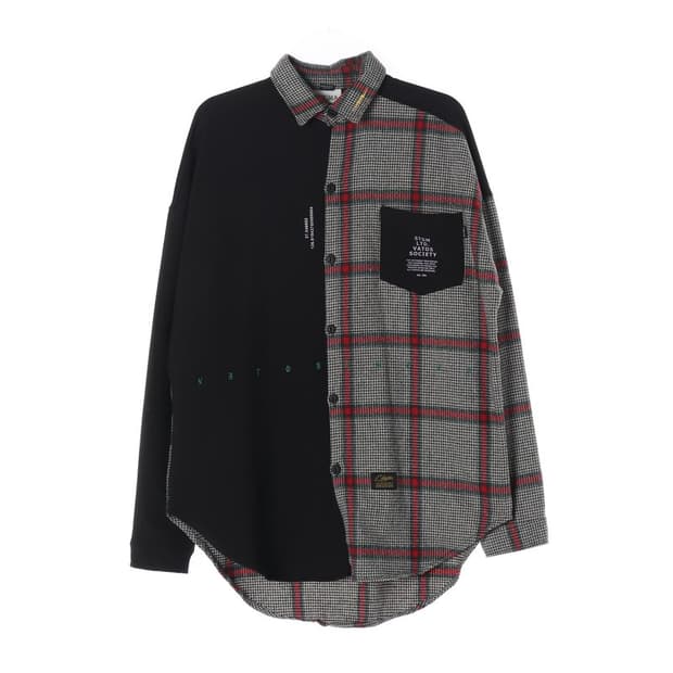 스티그마 바토스 소사이어티 배색 체크 셔츠 XL