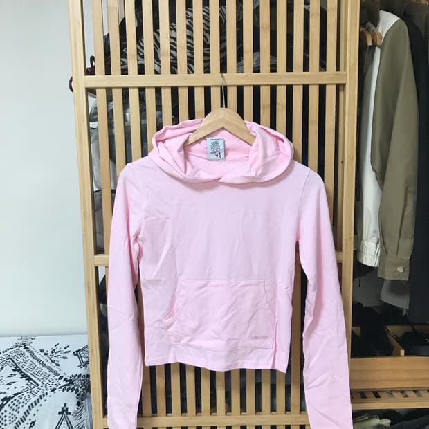 크롭 긴팔 후드티