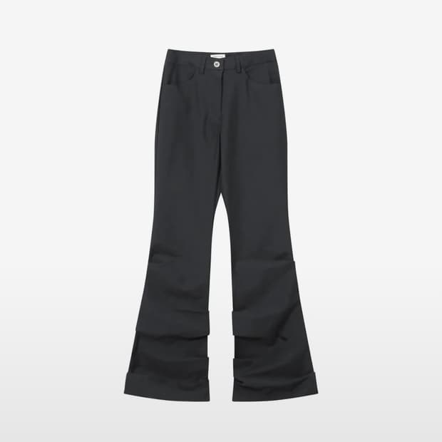 미세키서울 Cotton shirring bootscut pants 3