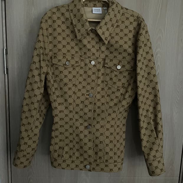 BONBOM 베이지 모노그램 프린트 재킷[L]