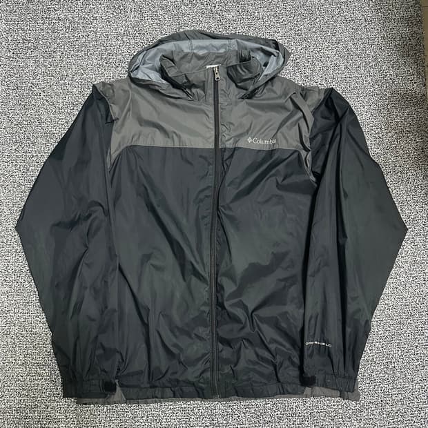 (XL) 컬럼비아 옴니쉴드 투톤 바람막이 자켓 블랙/그레이
