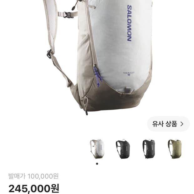 살로몬 트레일블레이저 10 그레이 백팩