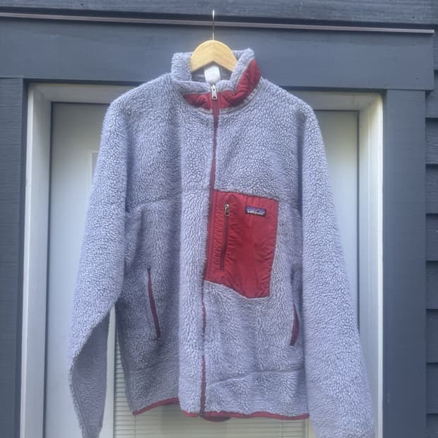 파타고니아 클래식 레트로-X 플리스 자켓 니켈/레드