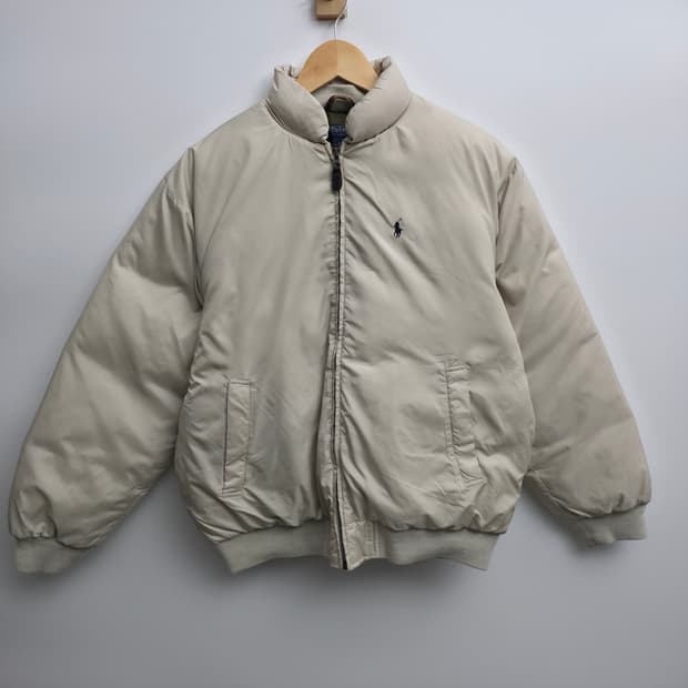 [L] 폴로 랄프로렌 아이보리 푸퍼 패딩 자켓