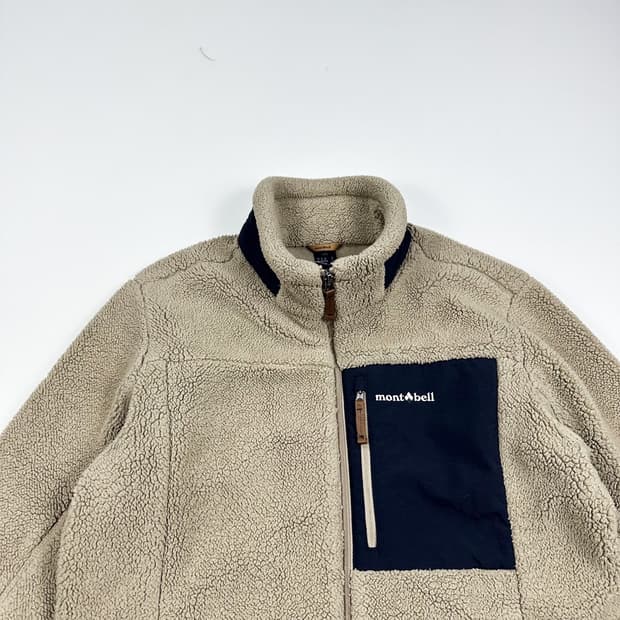 몽벨 마운틴 베이지 포켓 후리스 자켓 (M)
