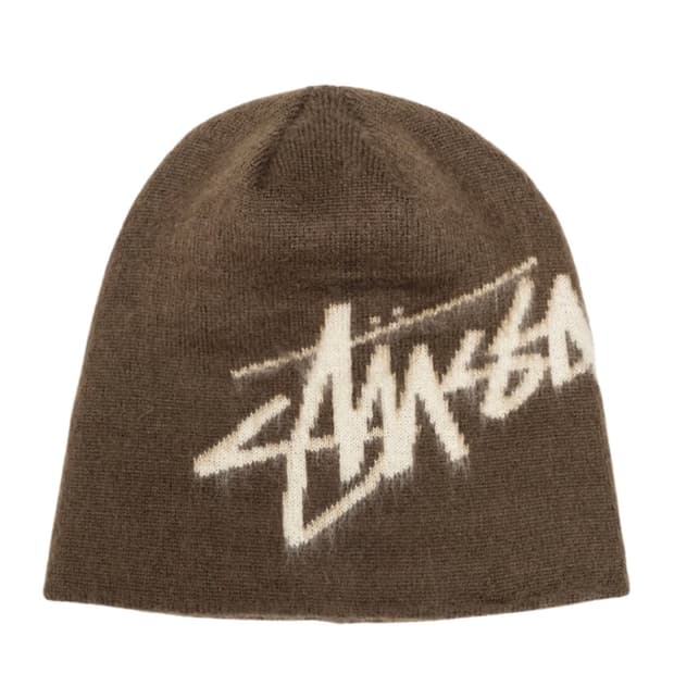 스투시 브러시드 브라운 비니