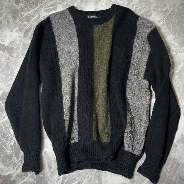(Japanese vintage)wool grunge knit