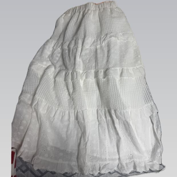 레이스 셔링 롱치마