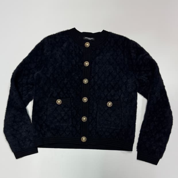 여성 발망 Balmain 커스텀 금장 크롭 자켓