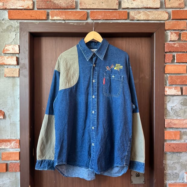 90S 콜럼비아 데님 헌팅셔츠 XL