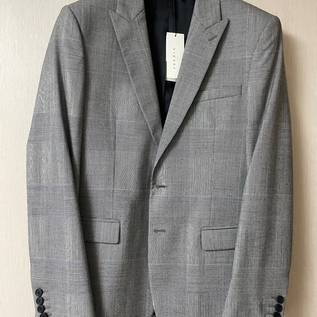 산드로옴므 체크 정장 세트