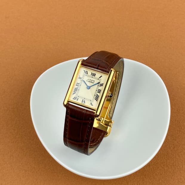 (OG D buckle) CARTIER tank must LM