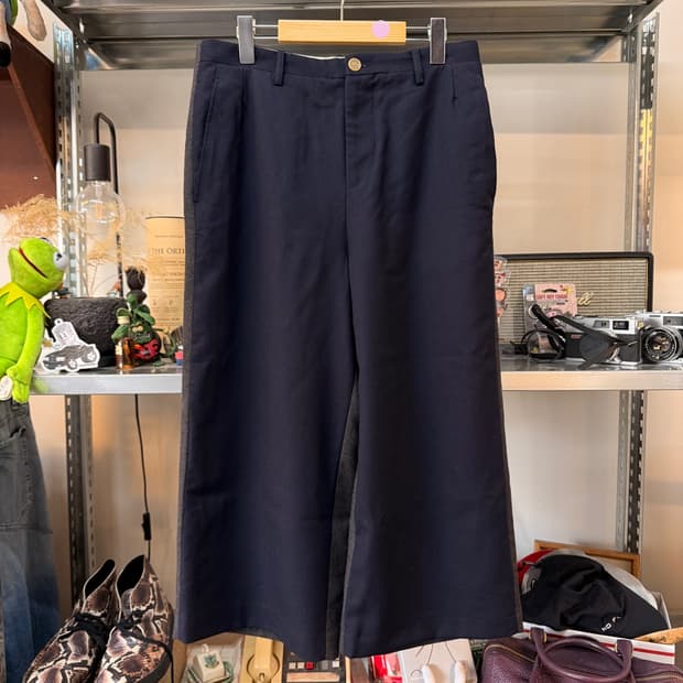 디가웰 투 패브릭 크롭 슬랙스 팬츠 2 size