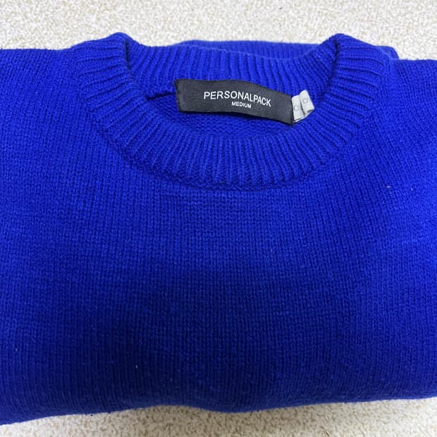 퍼스널팩 오버사이즈 니트 블루 미디움