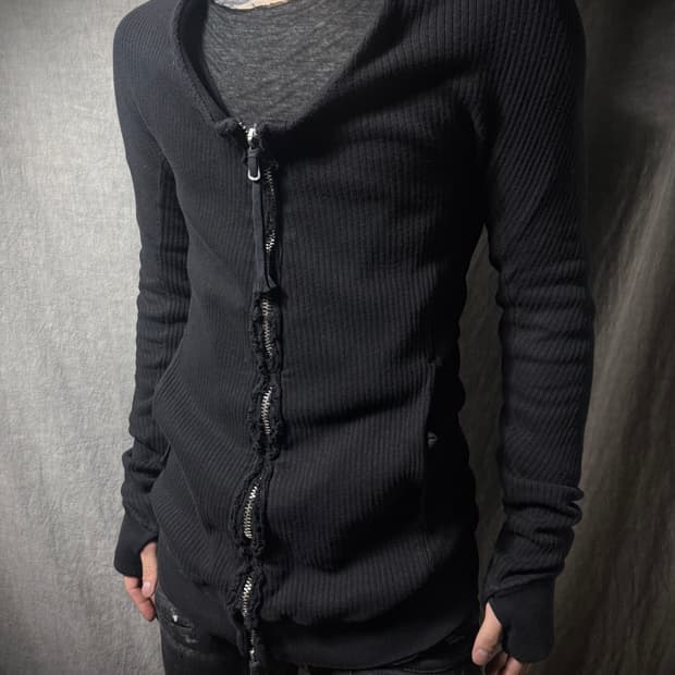 Boris Bidjan Saberi Ribbed Zip Cardigan 