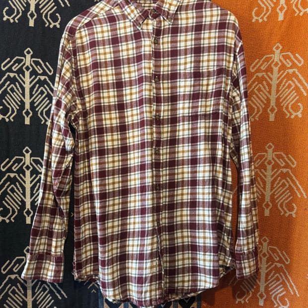 USA 폴라넬 체크셔츠 버건디