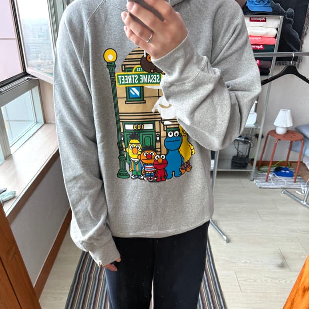 베이프 세서미 스트리트 후드티