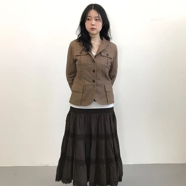 L.L.Bean Brown Cotton Safari Jacket