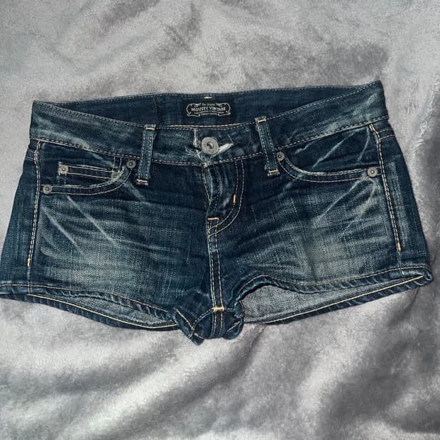 갸루 데님 숏팬츠 