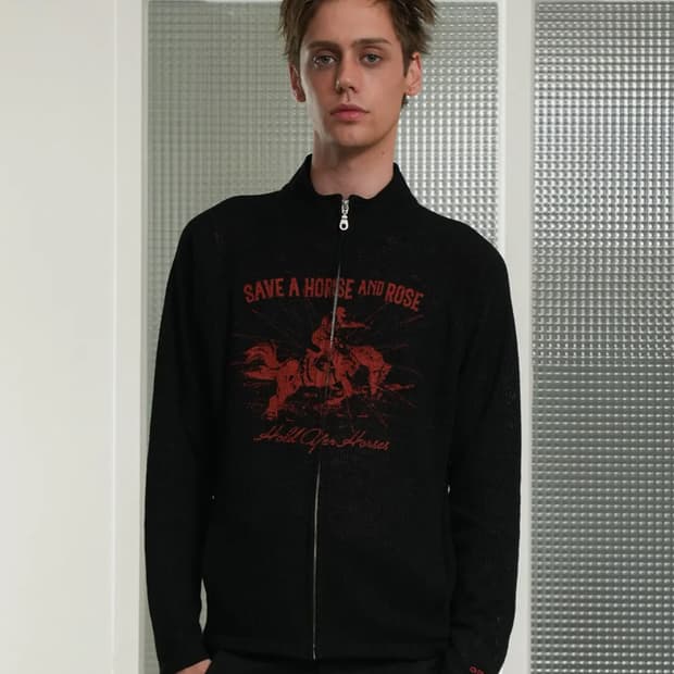 그레일즈 FORWARD HORSE 니트 집업