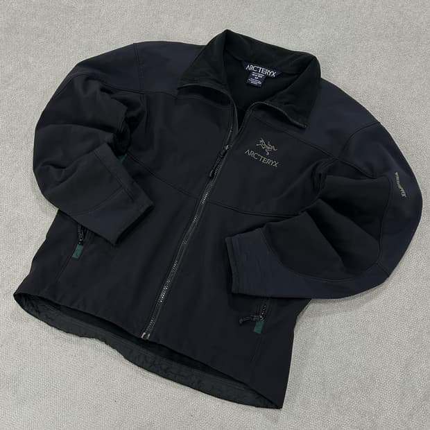 아크테릭스 윈드스토퍼 구형 블랙 쉘 자켓 90