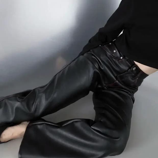 르노우 자체제작 레더 팬츠