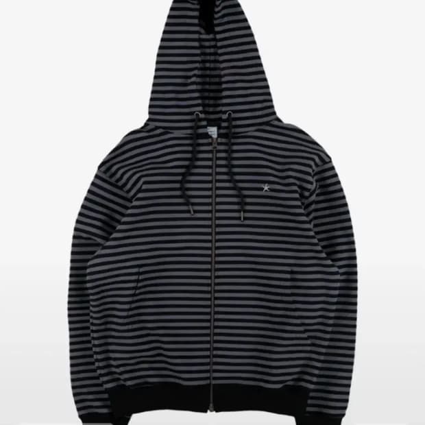 더콜디스트모먼트 스트라이프 후드집업 (S)