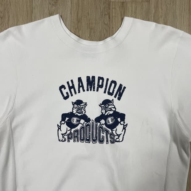 100~105) 90's 챔피온 재팬 리버스위브 불독 맨투맨