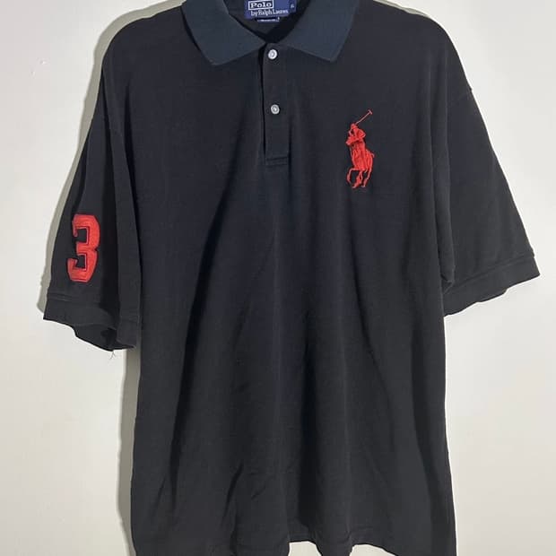 폴로 랄프로렌 빅포니 카라티 블랙 레드