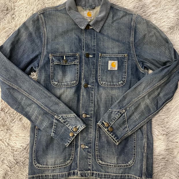 칼하트 빈티지 데님 워크 셔츠 자켓 청자켓