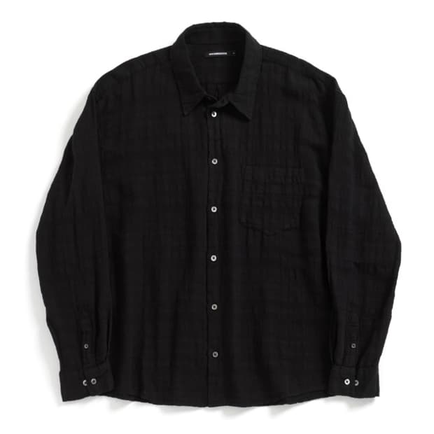 해칭룸 Classic Shirt Gauze Stripe black (3)