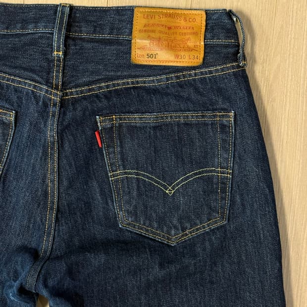 리바이스 프리미엄 501 W30 L34 made in USA