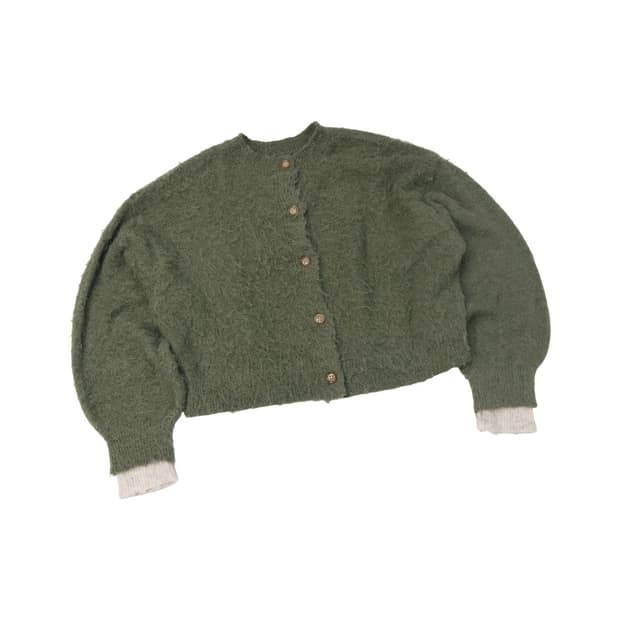 크롭 니트 가디건