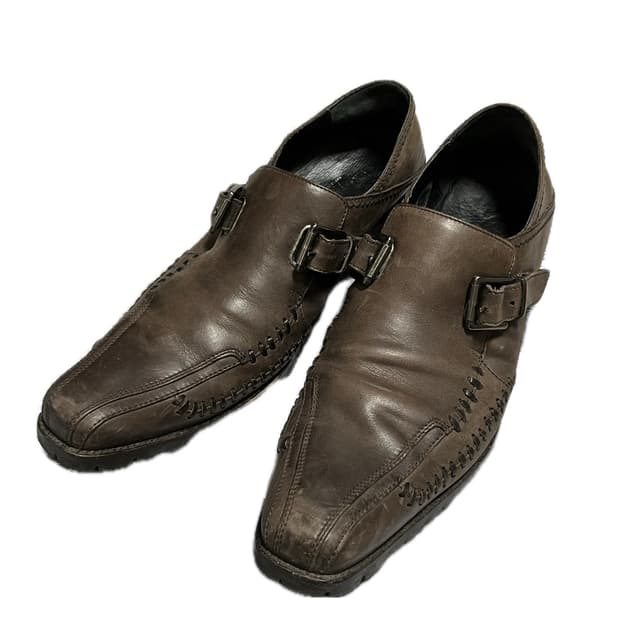 훕데두 스티치 버클 웨스턴 부츠