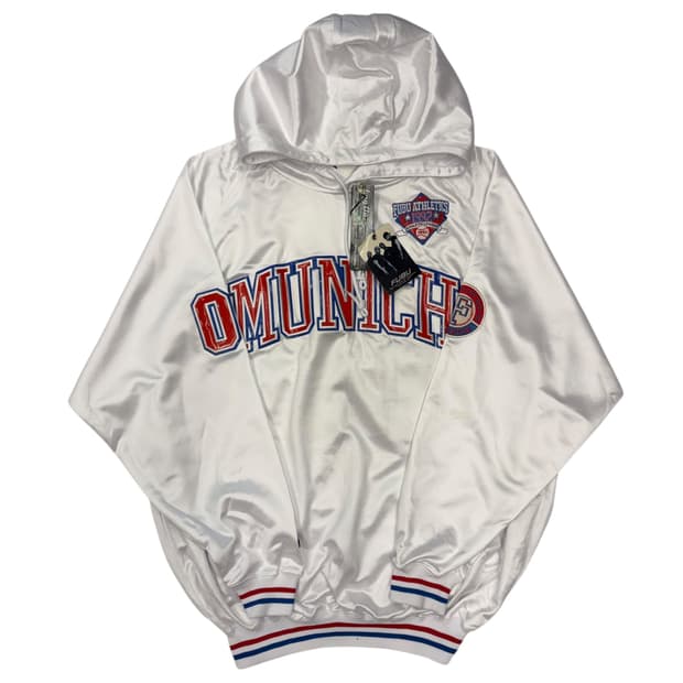 00s 푸부 올드스쿨 에나멜 빅 로고 화이트 후드티 L