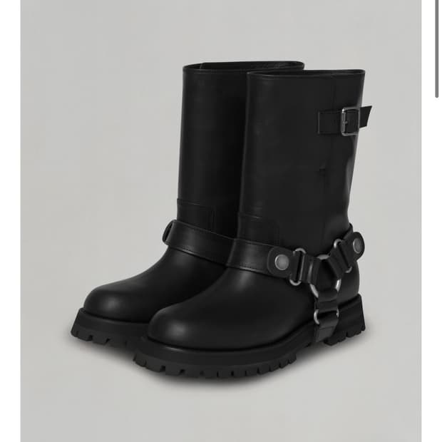 더일마 쿠마 빈티지 바이커 부츠 37.5(245)