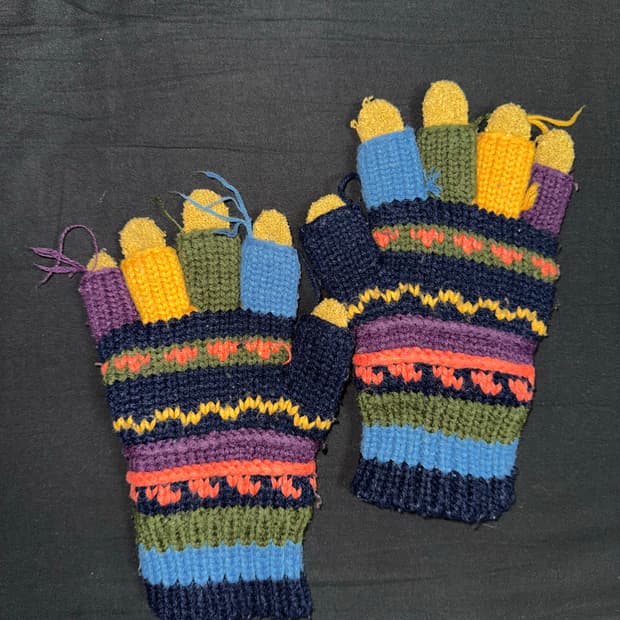 빈티지 레이어드 장갑