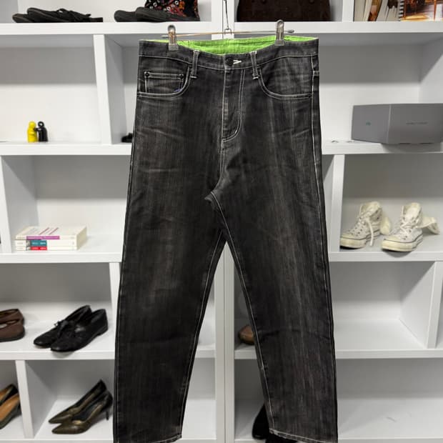 revolver 블랙 데님 팬츠