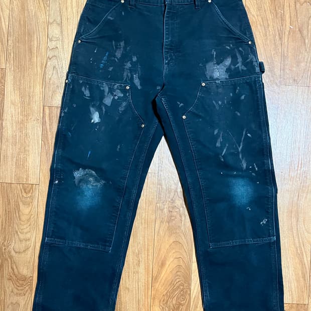 [33]칼하트 더블니 팬츠 블랙 USA