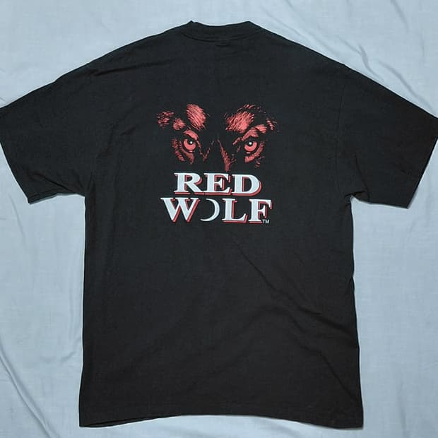 [L] 90년대 미국산 저지스 올드태그 Red Wolf 반팔티