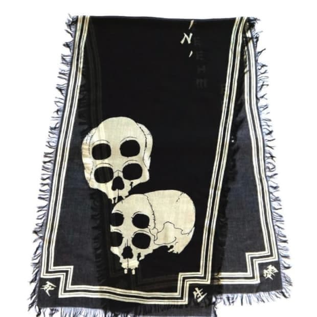 [OS] 캐피탈 와비 사비 레인 스컬 스카프 블랙