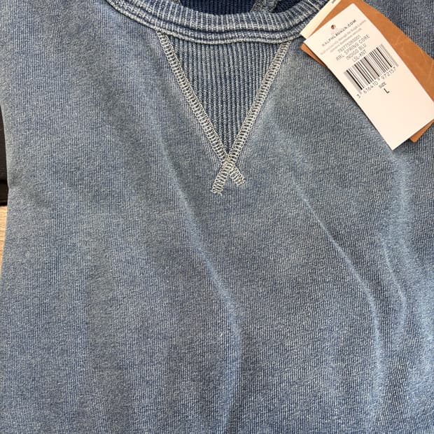 RRL 인디고 프렌치테리 스웨트셔츠 L