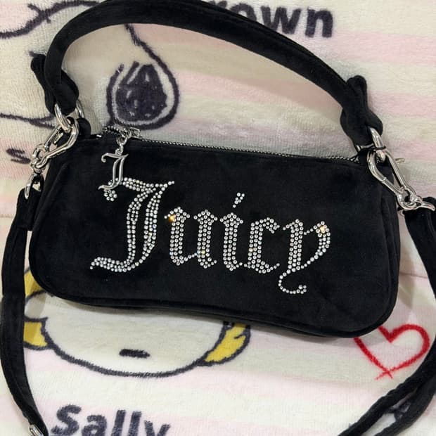 [신상✨프리뷰세일] 쥬시꾸뛰르 벨벳 블랙 숄더백/크로스백