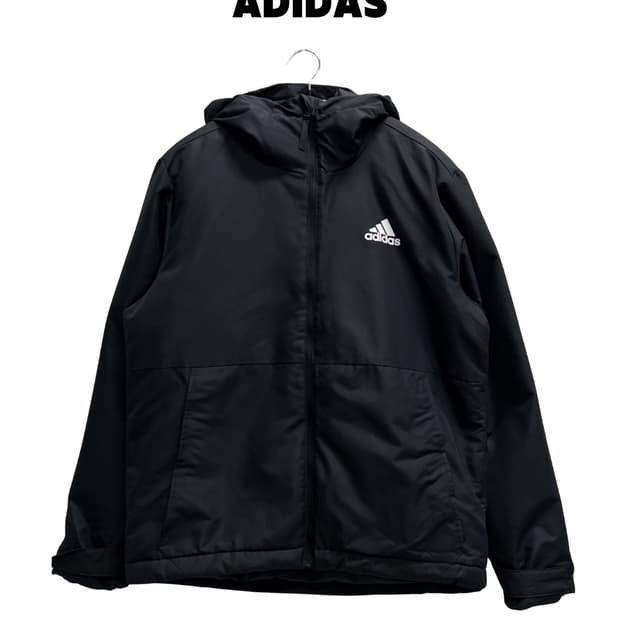 아디다스 인서레이티드 바람막이 패딩 자켓 블랙 