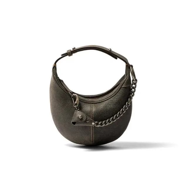 Open yy 오픈와이와이 레더 모토 호보 미니백